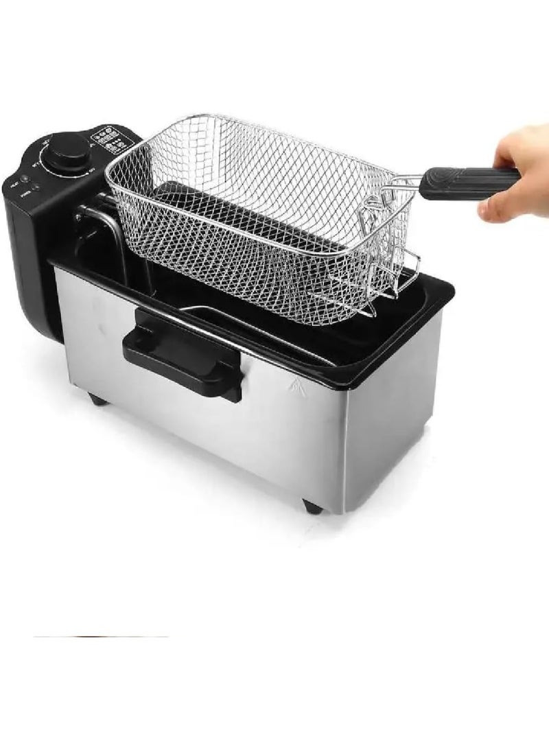 سوكاني قلايه زيت سوكانى زيت مصنوعة من الستانلس العازل للحرارة 3.5لتر2000وات قوية وسريعة التسخين SK-10075 - Image 3